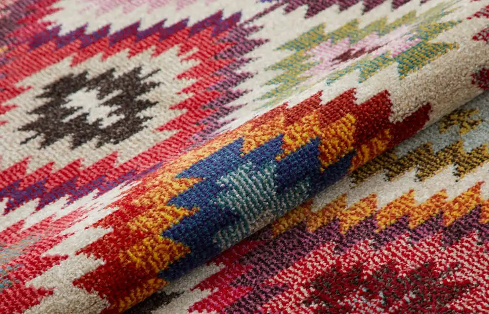 Concept Looms carnaval car106 Multicoloured Living Room Geometric Rug.