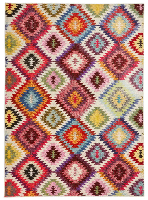 Concept Looms carnaval car106 Multicoloured Living Room Geometric Rug.