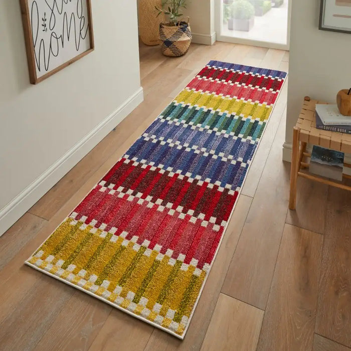 Concept Looms carnaval car108 Multicoloured Living Room Geometric Rug.