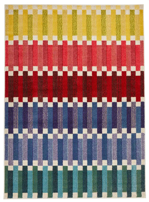 Concept Looms carnaval car108 Multicoloured Living Room Geometric Rug.