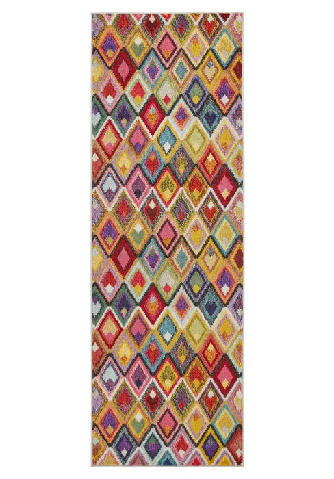Concept Looms carnaval car109 Multicoloured Living Room Geometric Rug.