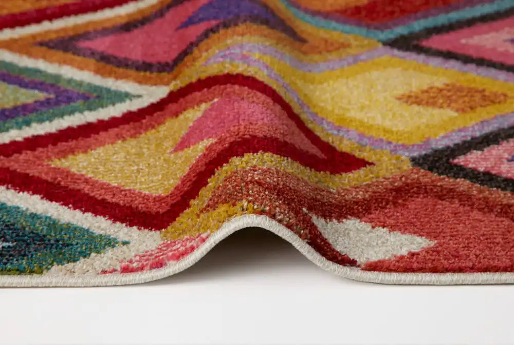 Concept Looms carnaval car109 Multicoloured Living Room Geometric Rug.