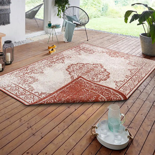 NorthRugs twin supreme cebu cayenne Orange Living Room Striped Rug.