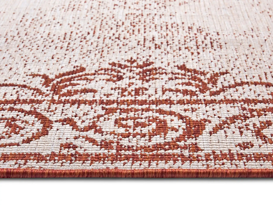 NorthRugs twin supreme cebu cayenne Orange Living Room Striped Rug.