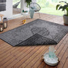 NorthRugs twin supreme cebu night silver Grey, Black Living Room Striped Rug.