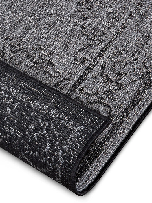 NorthRugs twin supreme cebu night silver Grey, Black Living Room Striped Rug.