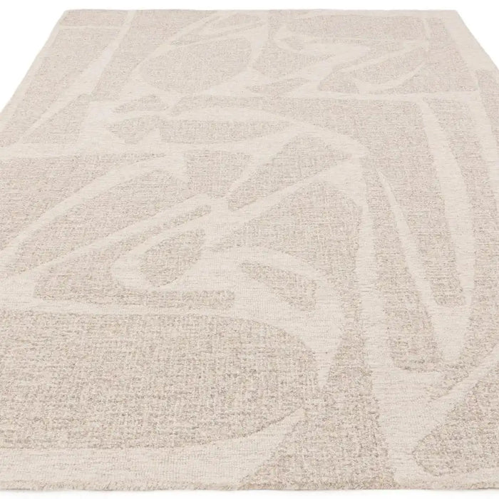 Asiatic loxley chalk Ivory Living Room Wool Rug.