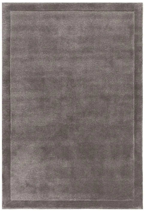 Asiatic rise charcoal Grey Living Room Wool Rug.