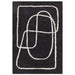 Asiatic infinity charcoal Grey Living Room Wool Rug.