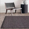 Asiatic elm charcoal Grey Living Room Wool Rug.