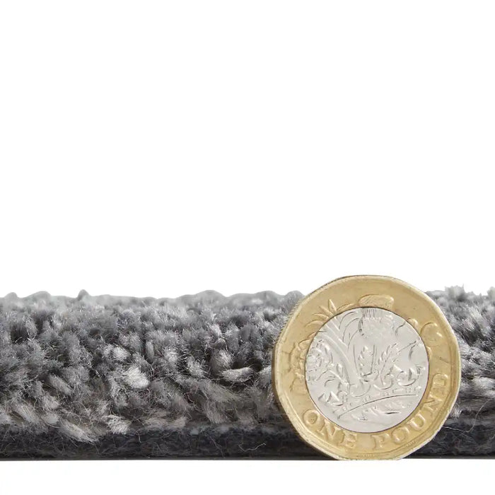 Think Rugs cove charcoal Grey Living Room Shaggy Rug.