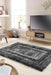 Origins frame charcoal Grey Living Room Geometric Rug.