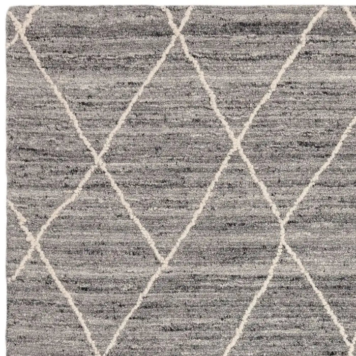Asiatic noah charcoal Grey Living Room Wool Rug.