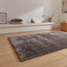 Think Rugs lux shaggy charcoal Grey Living Room Shaggy Rug.