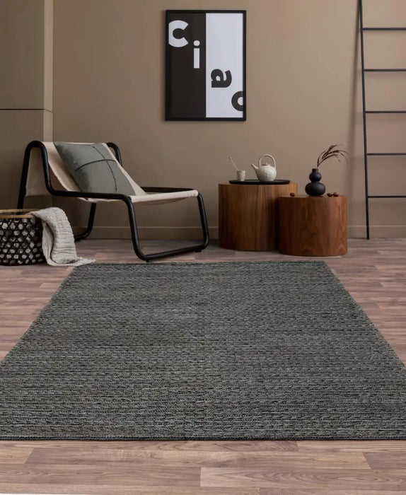 Asiatic oakley charcoal Grey Living Room Natural Fibre Rug.