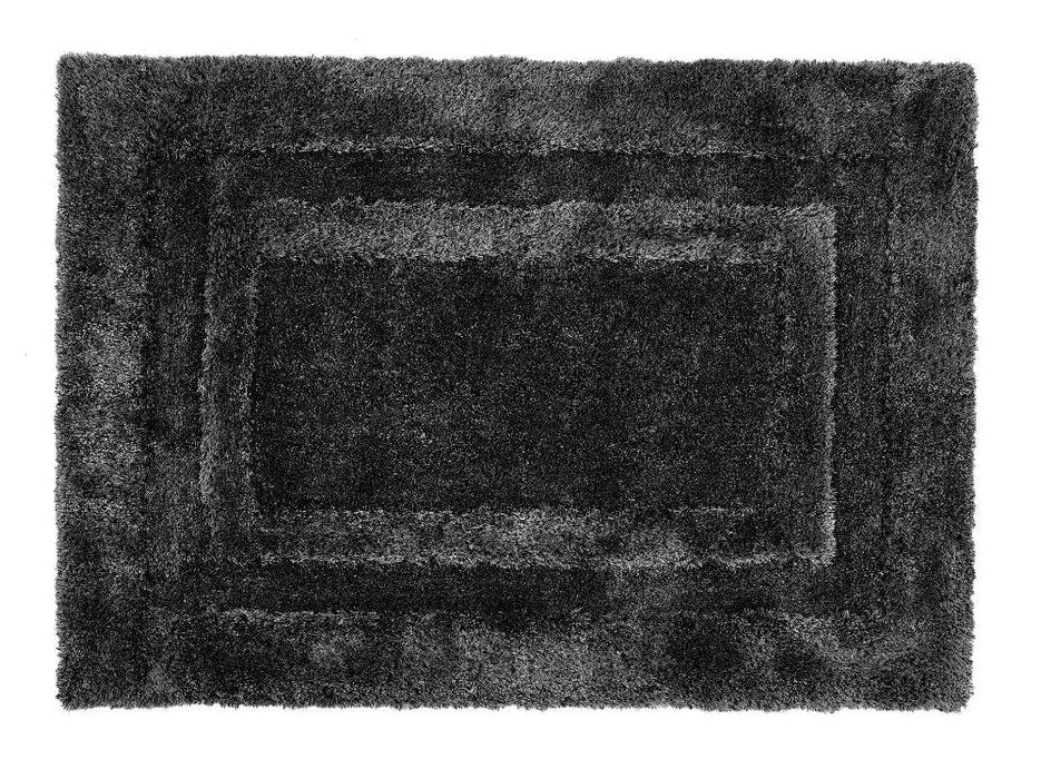 Origins frame charcoal Grey Living Room Geometric Rug.