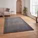 Think Rugs cove charcoal Grey Living Room Shaggy Rug.