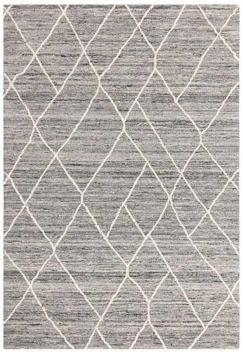 Asiatic noah charcoal Grey Living Room Wool Rug.