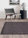 Asiatic elm charcoal Grey Living Room Wool Rug.