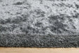 Origins shimmer border charcoal Grey Living Room Shaggy Rug.
