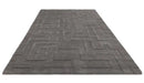 Asiatic maze asiatic charcoal Grey Living Room Wool Rug.