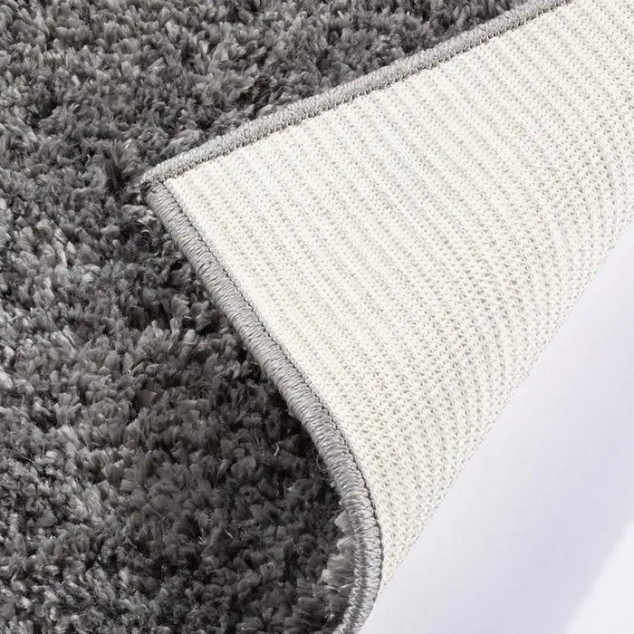 Esselle larissa shaggy washable charcoal Grey Living Room Shaggy Rug.