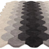 Asiatic hive teal charcoal Grey, Black Living Room Natural Fibre Rug.