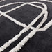 Asiatic infinity charcoal Grey Living Room Wool Rug.