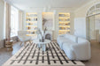 Asiatic valley charcoal ivory junction Grey, Ivory Living Room Geometric Rug.