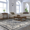 Asiatic sovereign charcoal medallion 05 Grey Living Room Flat Weave Rug.