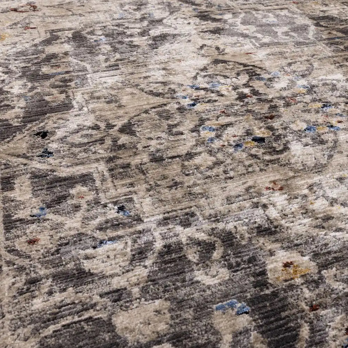 Asiatic sovereign charcoal medallion 05 Grey Living Room Flat Weave Rug.