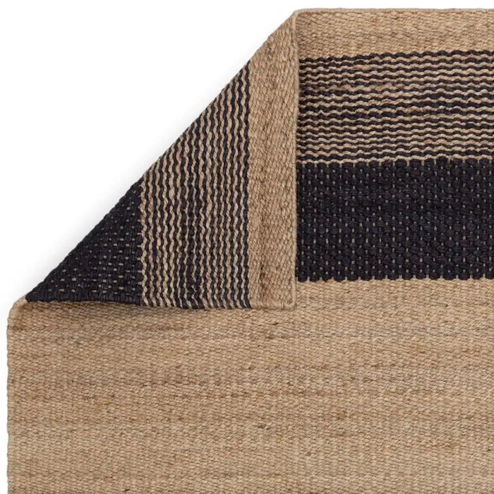 Asiatic cedar charcoal natural Grey, Beige Living Room Natural Fibre Rug.
