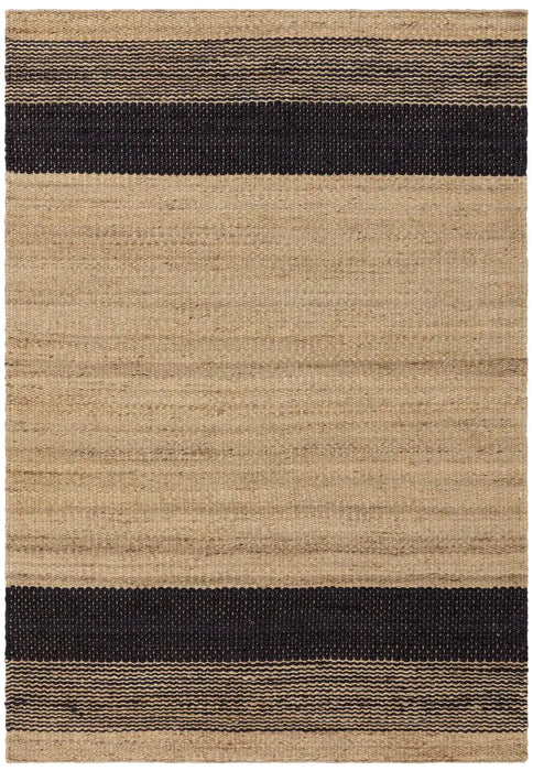 Asiatic cedar charcoal natural Grey, Beige Living Room Natural Fibre Rug.