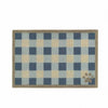 My Mats howler and scratch check dark blue Blue Outdoor  Washable Rug.