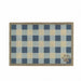 My Mats howler and scratch check dark blue Blue Outdoor  Washable Rug.