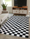  snug melrose checks mono    Rug.