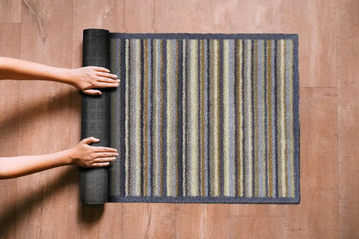 Turtle Mat turtle designs chestnut stripe Multicoloured Kitchen  Washable Rug.