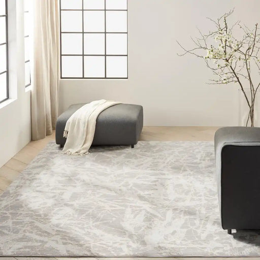 Calvin Klein ck950 rush ck956 grey ivory Grey, Ivory Living Room  Rug.