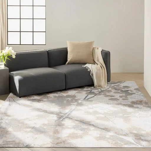 Calvin Klein ck950 rush ck957 grey multi Grey, Multicoloured Living Room  Rug.