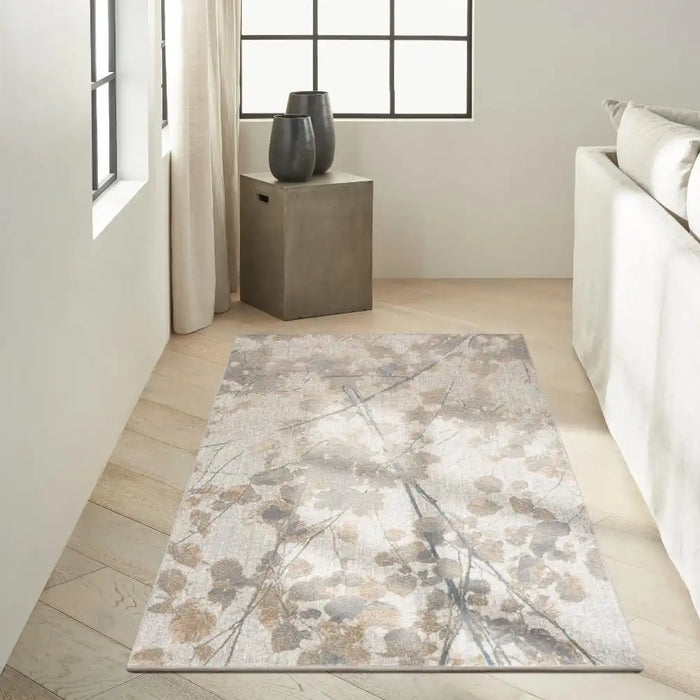 Calvin Klein ck950 rush ck957 grey multi Grey, Multicoloured Living Room  Rug.