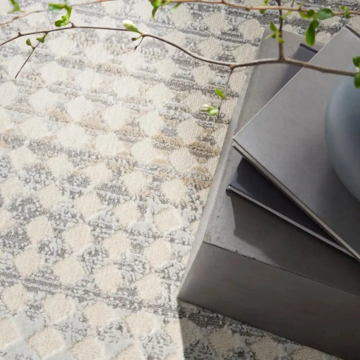 Calvin Klein ck950 rush ck958 ivory multi Ivory, Multicoloured Living Room  Rug.