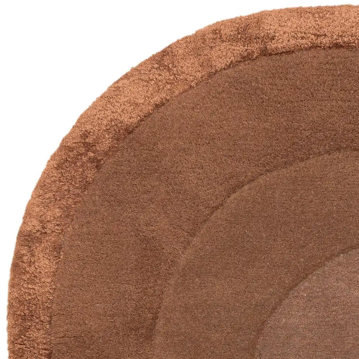Asiatic halo clay Brown, Orange Living Room Wool Rug.