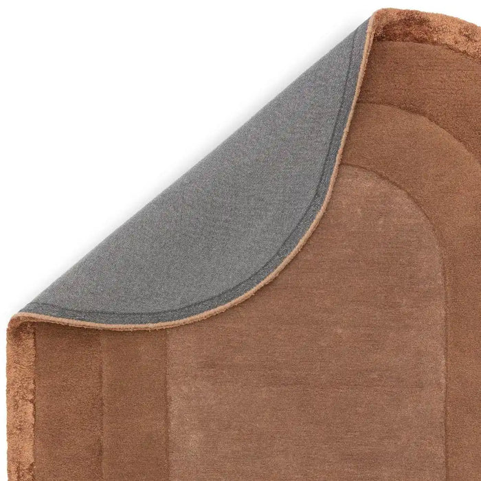 Asiatic halo clay Brown, Orange Living Room Wool Rug.