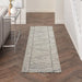 Nourison colorado clr01 grey white Grey, Ivory Living Room Wool Rug.
