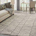 Nourison colorado clr01 grey white Grey, Ivory Living Room Wool Rug.