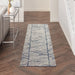 Nourison colorado clr01 white blue Blue, Ivory Living Room Wool Rug.