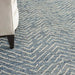 Nourison colorado clr02 indigo ivory Blue Living Room Wool Rug.