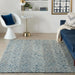 Nourison colorado clr02 indigo ivory Blue Living Room Wool Rug.