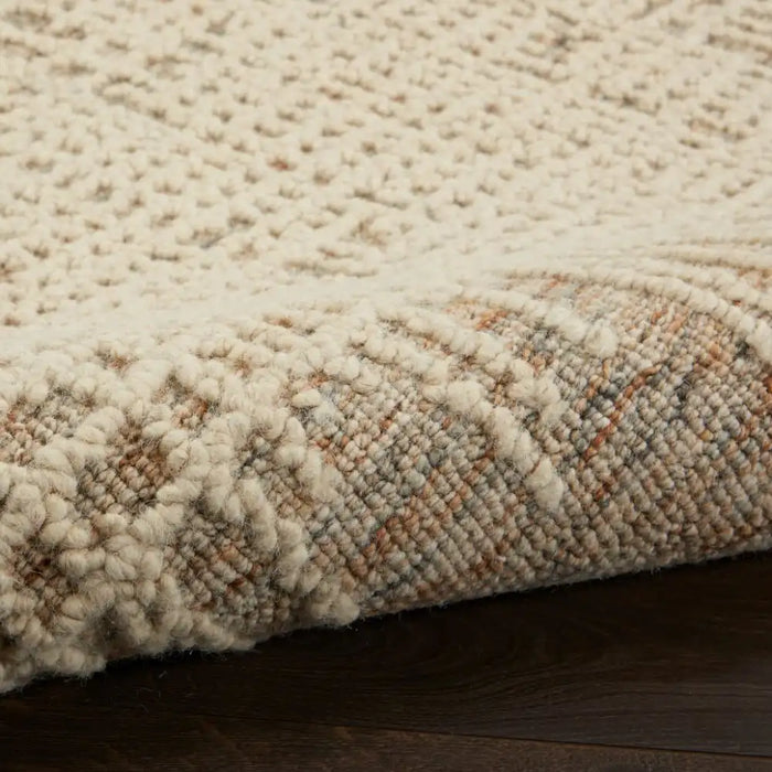 Nourison colorado clr03 beige multicolour Ivory, Multicoloured Living Room Wool Rug.