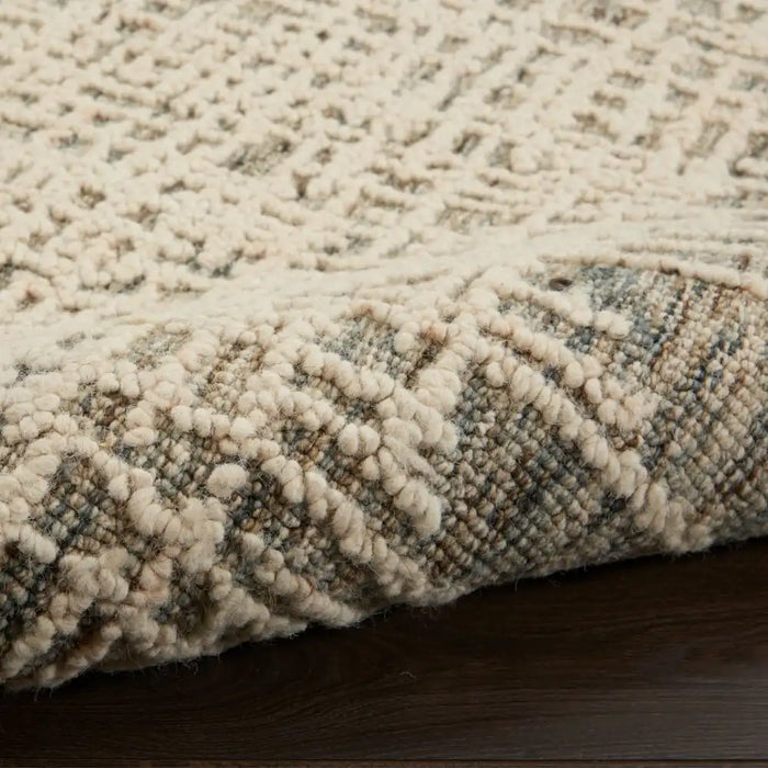 Nourison colorado clr03 ivory multicolour Ivory, Multicoloured Living Room Wool Rug.